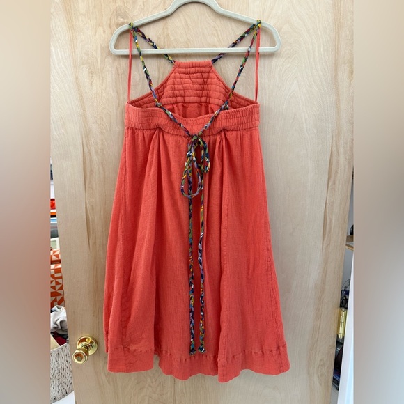 Anthropologie Vanessa Virginia Coral Cotton Gauze Maxi Dress. - Picture 9 of 12